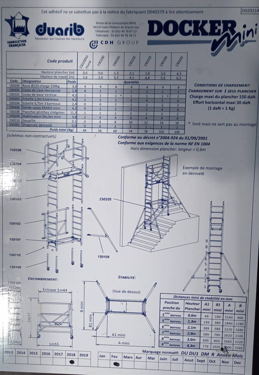 Louer un échafaudage pas cher dans les Landes